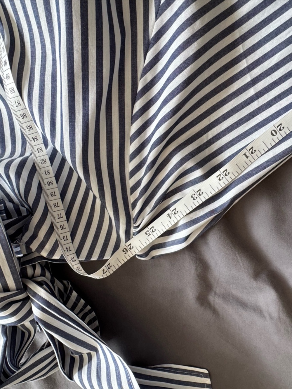 Sezane Coleta Shirt - Sézane X Mdlo Ecru/ Blue Stripes - Size 14 - Picture 6 of 6